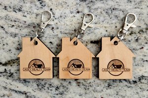 Realtor Logo Keychain || New Home Keychain || VRBO Keychain || AIR BNB Keychain || Bulk Keychains || Cabin Keychain || Short Term Rental