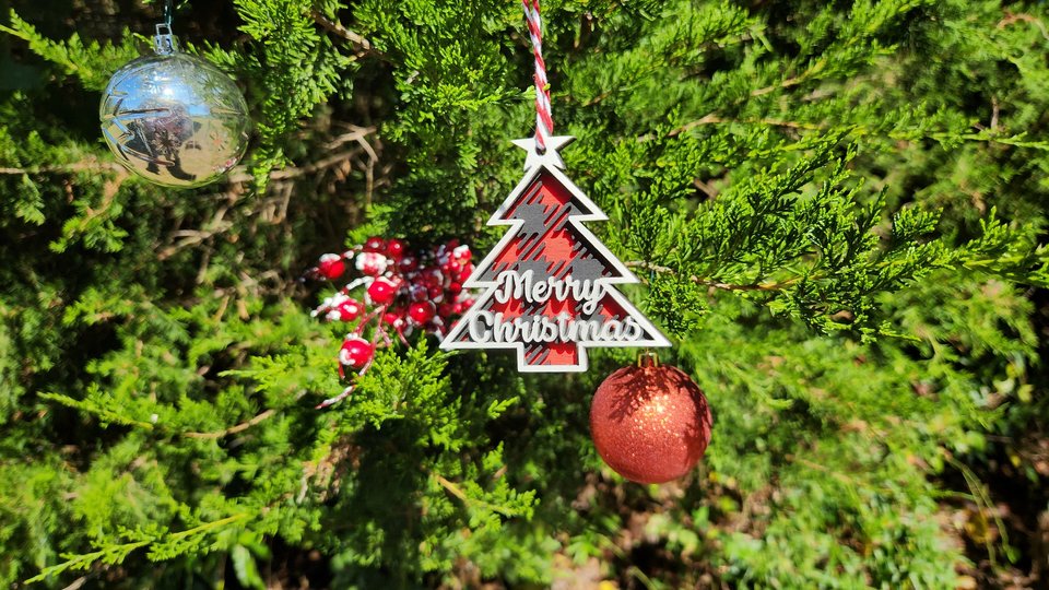 Buffalo Check Ornaments, Buffalo Plaid Ornaments, Layered Christmas Ornaments, Checkered Ornament, Buffalo Plaid, Red and Black Buffalo