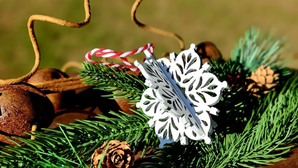 3D Snowflake Ornament, Snowflake Ornament, 3D Christmas Ornaments, Wood Cut Snowflake, White Snowflake, Snowflake Decor, Wooden Snowflake