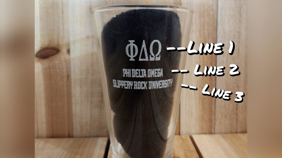 Custom Fraternity Beer Glass, Custom Sorority Beer Glass, Engraved Pint Glass