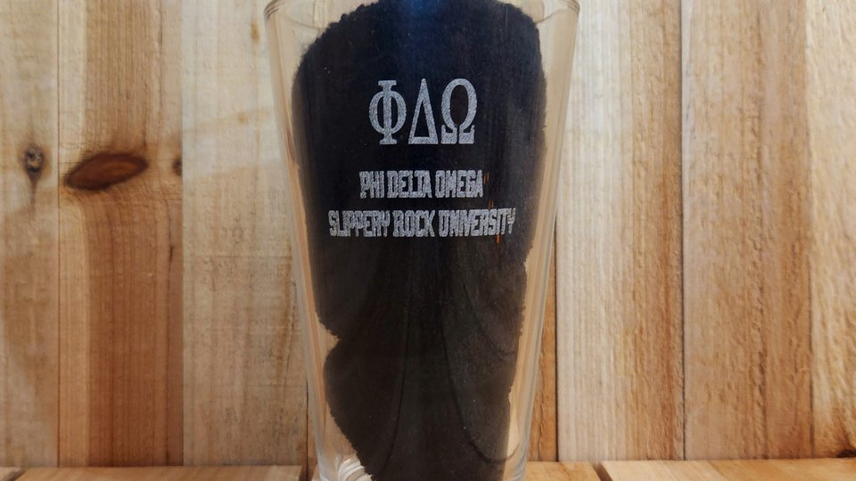 Custom Fraternity Beer Glass, Custom Sorority Beer Glass, Engraved Pint Glass