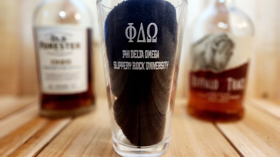 Custom Fraternity Beer Glass, Custom Sorority Beer Glass, Engraved Pint Glass