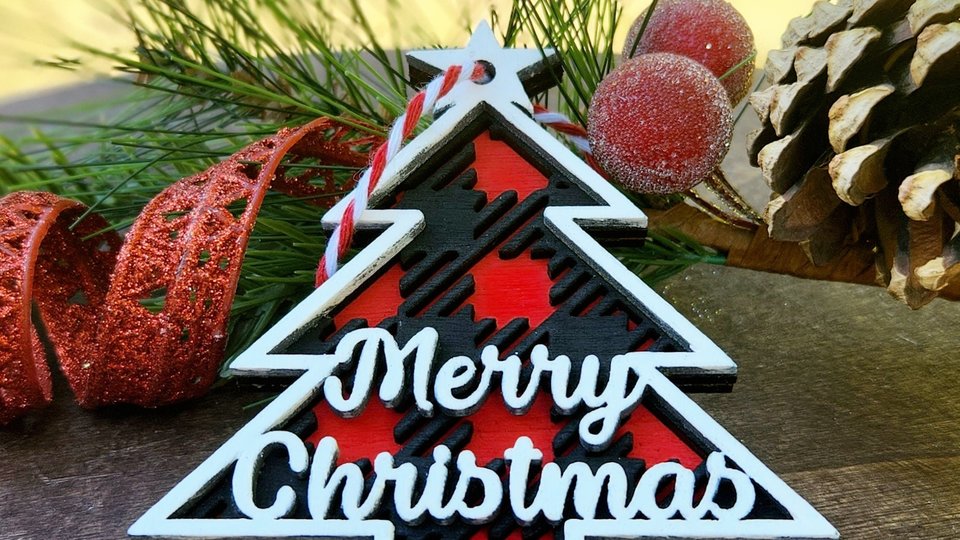 Buffalo Check Ornaments, Buffalo Plaid Ornaments, Layered Christmas Ornaments, Checkered Ornament, Buffalo Plaid, Red and Black Buffalo