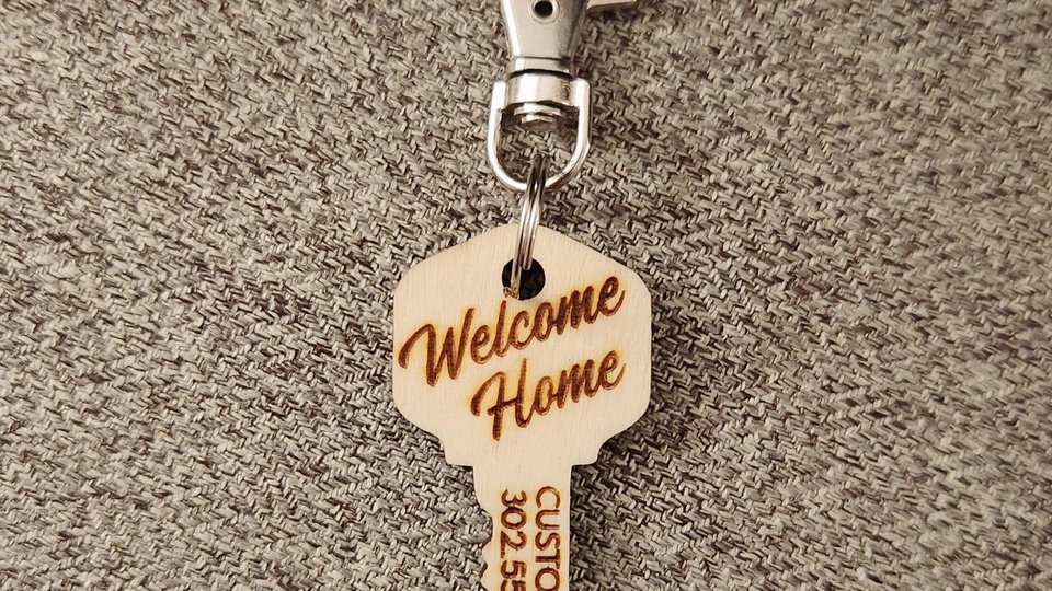 Realtor Key Chain, Key Shaped Key Chain, VRBO Key Chains, AIR BNB Key Chains, Short Term Rental Keychain, Bulk Key Chains