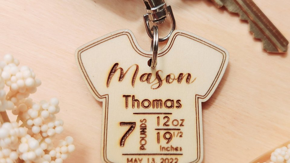 Baby Stats Key Chain, Baby Stat Ornament, Birth Stats Keychain, Baby Stats Ornament, Birth Stat Key Chain