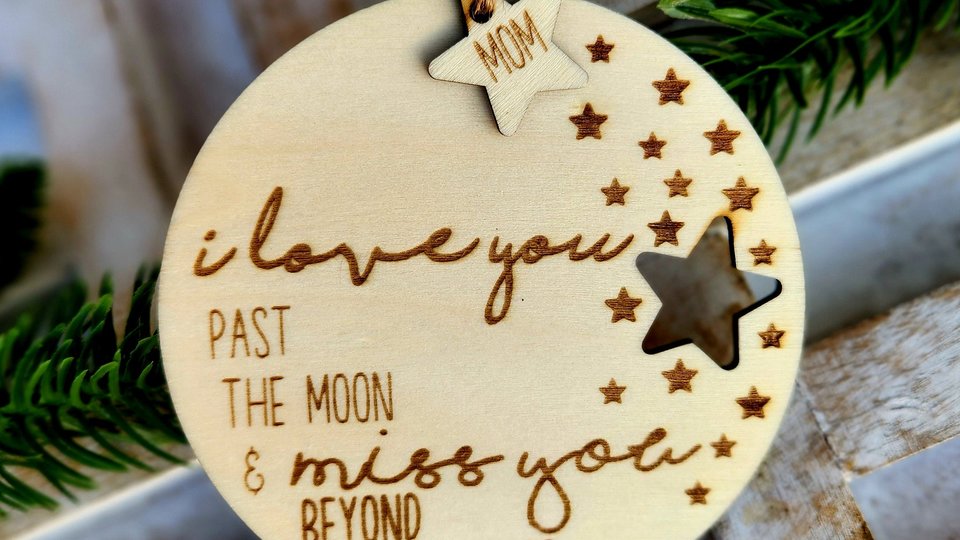 Memorial Ornament, Christmas Memorial Ornament, Personalized Memorial Ornament, Christmas In Heaven Ornament, I Miss You Ornament, Loss of