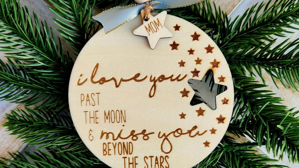 Memorial Ornament, Christmas Memorial Ornament, Personalized Memorial Ornament, Christmas In Heaven Ornament, I Miss You Ornament, Loss of