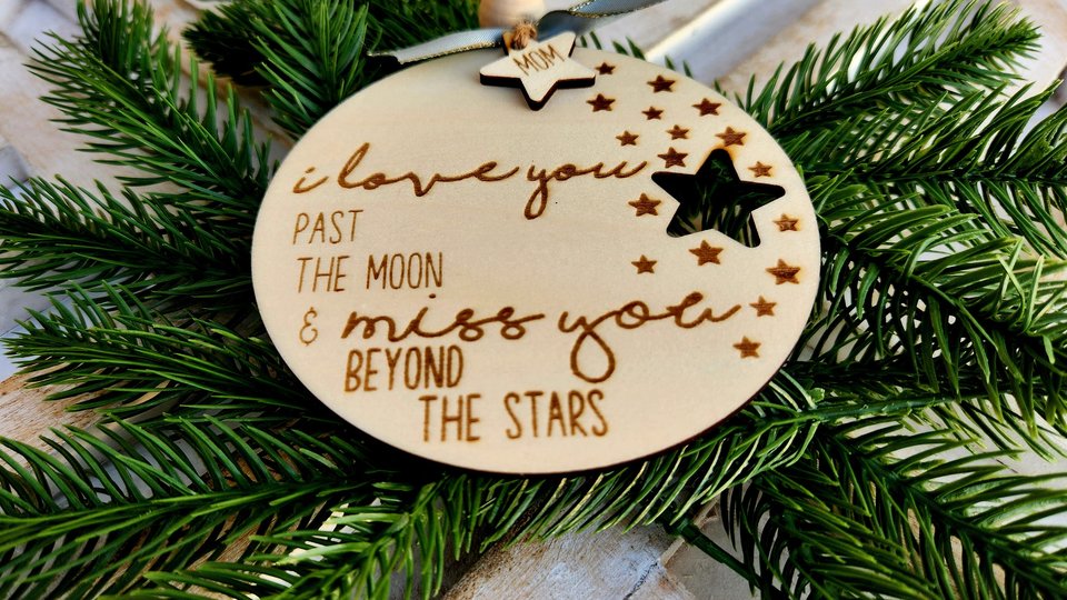 Memorial Ornament, Christmas Memorial Ornament, Personalized Memorial Ornament, Christmas In Heaven Ornament, I Miss You Ornament, Loss of
