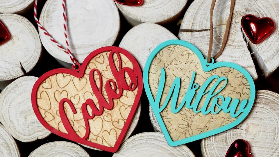 Valentine's Day Tag, Valentine Basket Tag, Custom Valentines Day Basket Tags, Valentine's Day Name Tags, Valentines Day Gift Tags, Heart Tag