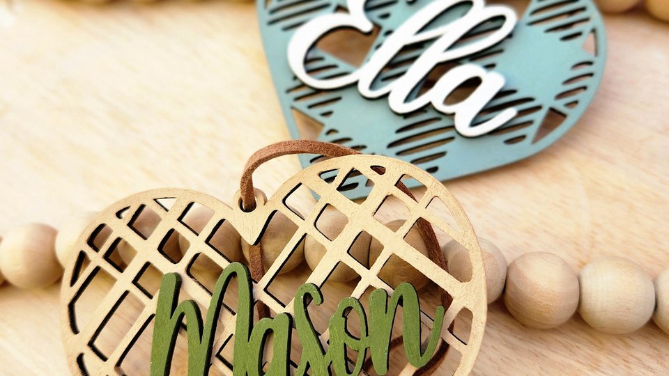 Valentines Day Tags, Valentine Basket Tags, Wooden Name Tags, Easter Basket Tag, Gift Tags, Easter Tags, Easter Basket, Buffalo Check, Heart