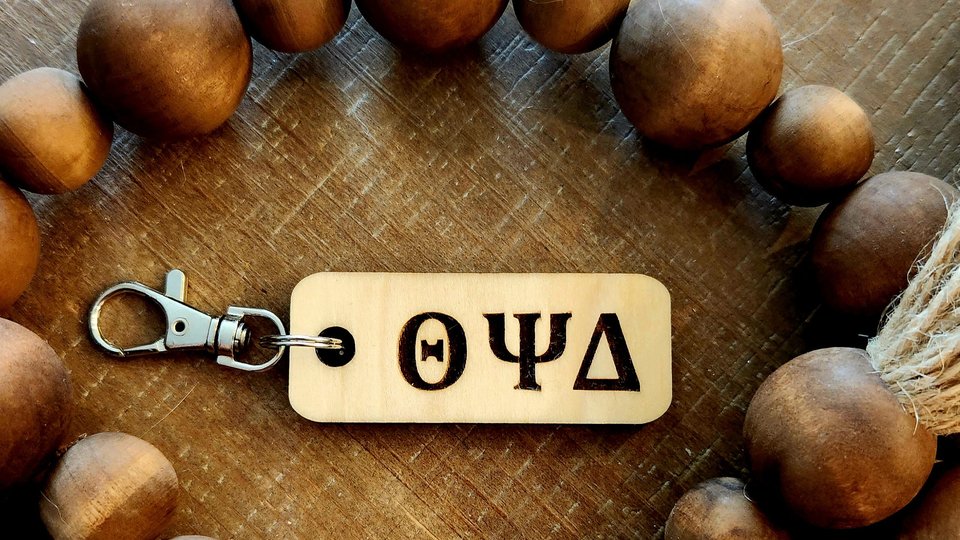 Custom Sorority Key Chain, Personalized Sorority Keychain, Name Key Chain, Greek Key Chain, Chapter Keychain