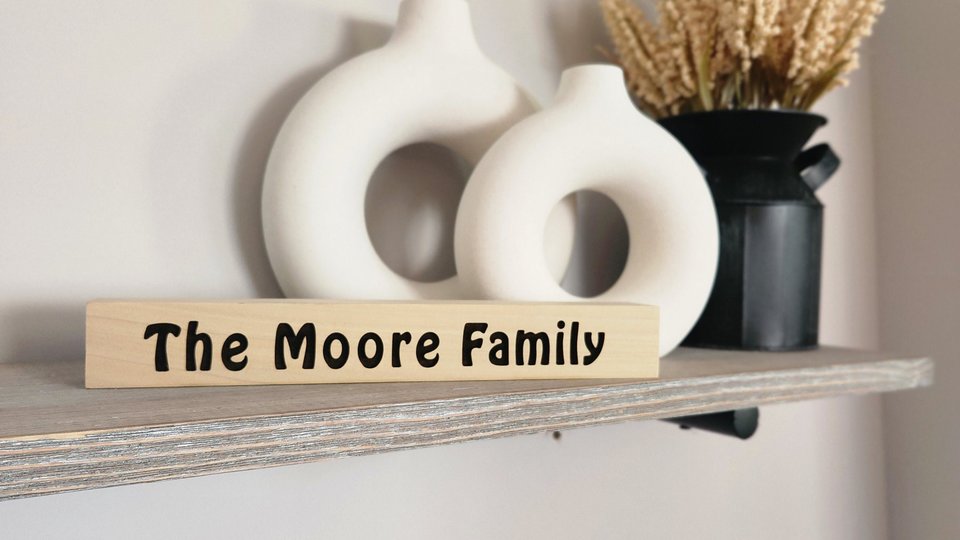 Wooden Name Sign, Name Sign, Custom Sign, Last Name Sign, Personalized Family Name Shelf Sitter, Mantel Decor, Family Sign, Custom Name Sign