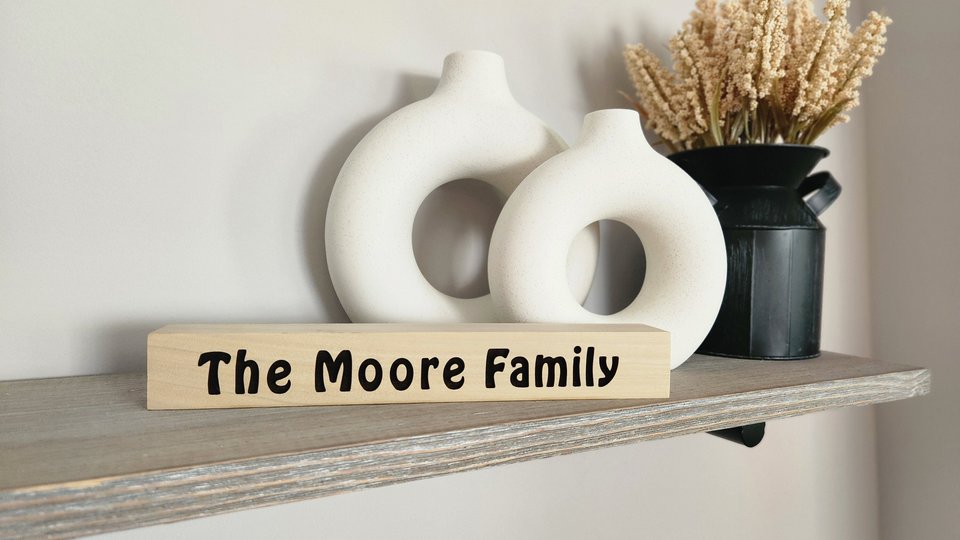 Wooden Name Sign, Name Sign, Custom Sign, Last Name Sign, Personalized Family Name Shelf Sitter, Mantel Decor, Family Sign, Custom Name Sign