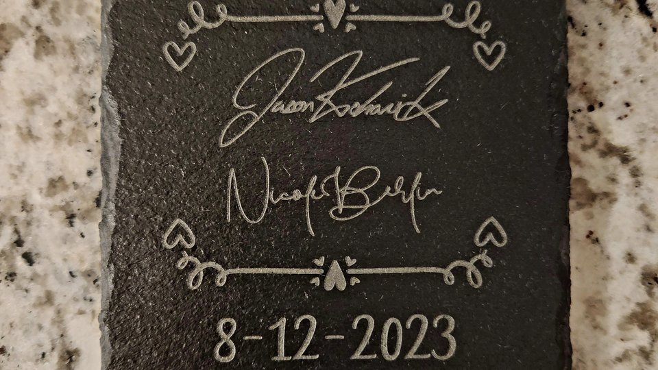 Custom Wedding Coasters With REAL SIGNATURES, Personalized Wedding Coasters, Custom Stone Coasters, Custom Slate Coasters