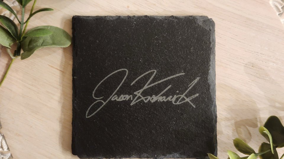 Custom Drink Coasters, Personalized Coasters, Custom Slate Coasters, Custom Stone Coasters, Signature Engraved Coasters