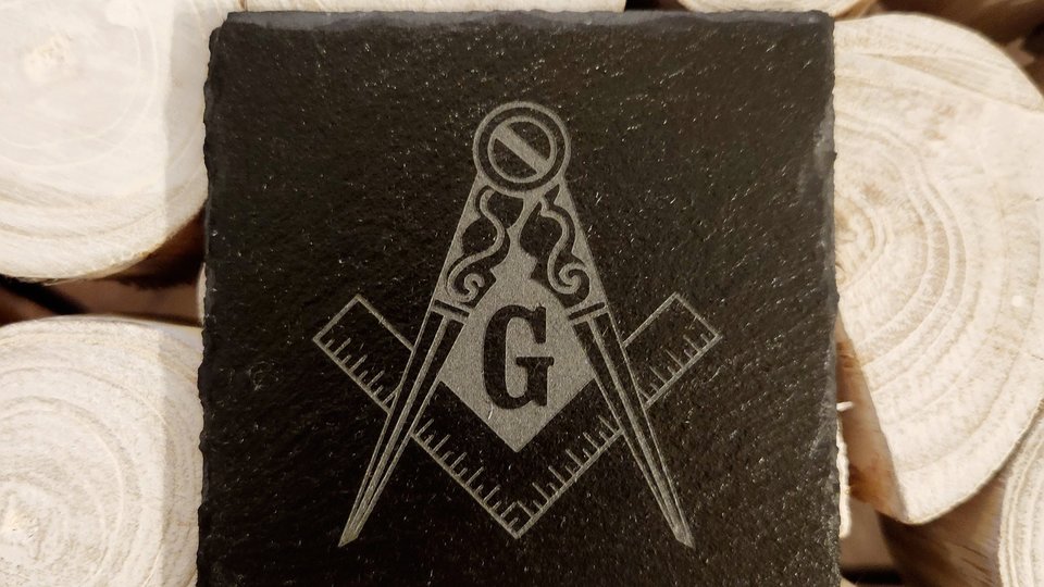 Masonic Coasters, Masonic Drink Coasters, Slate Coasters, Mason, Freemason