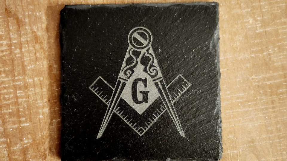 Masonic Coasters, Masonic Drink Coasters, Slate Coasters, Mason, Freemason