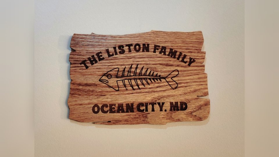 Live Edge Oak Sign - Custom Wood Sign