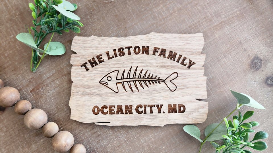Live Edge Oak Sign - Custom Wood Sign