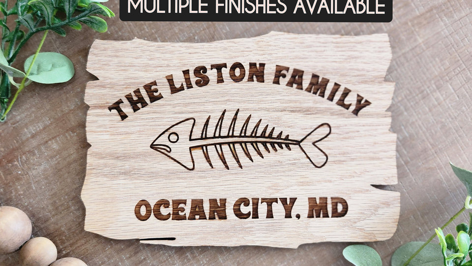 Live Edge Oak Sign - Custom Wood Sign