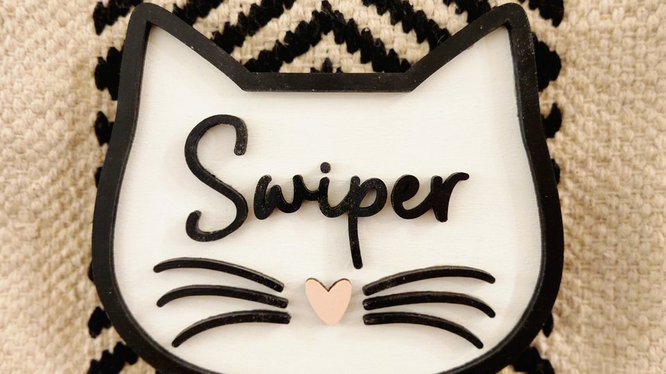 Custom Catio Sign - Cat Name Ornament, Cat Memorial
