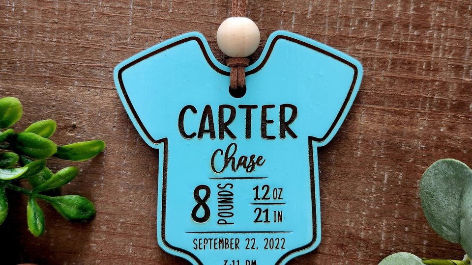 Birth Stats Ornament, Baby Stats Ornament, Customizable, Newborn Ornaments, Baby's First Christmas, Birth Stats, Baby Stats