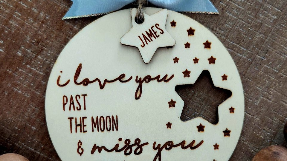 Memorial Ornament, Christmas Memorial Ornament, Personalized Memorial Ornament, Christmas In Heaven Ornament, I Miss You Ornament, Loss of