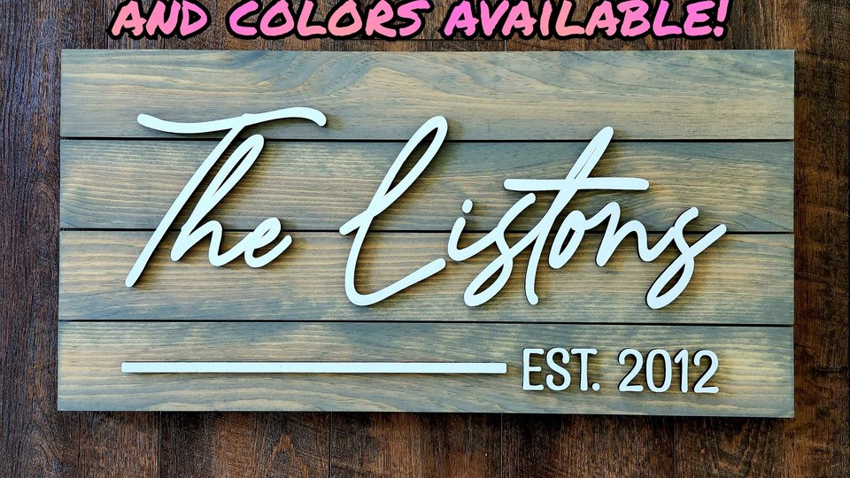 Personalized Name Sign, Wedding Signs, Last Name Sign, Established Sign, Just Married Sign, Pallet Sign, Farmhouse Sign, Anniversary Gift