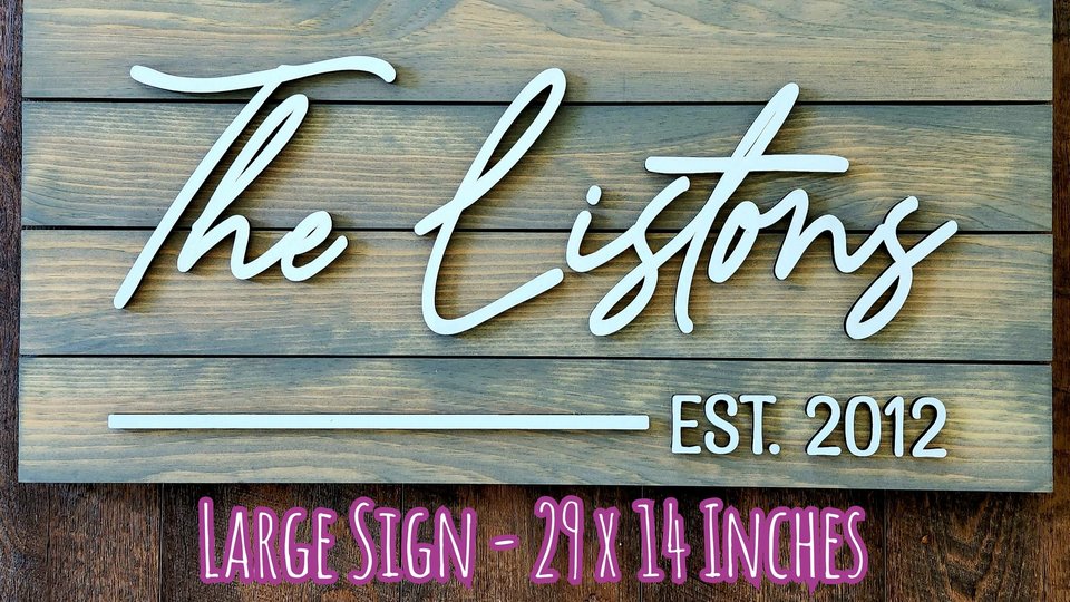 Personalized Name Sign, Wedding Signs, Last Name Sign, Established Sign, Just Married Sign, Pallet Sign, Farmhouse Sign, Anniversary Gift