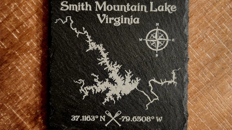 Custom Any Lake Drink Coasters, Lake Beverage Coasters, Lake House Decor, Fishing Gift, Boating Gift