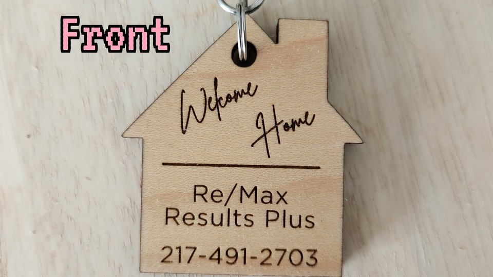 Realtor Logo Keychain || New Home Keychain || VRBO Keychain || AIR BNB Keychain || Bulk Keychains || Cabin Keychain || Short Term Rental