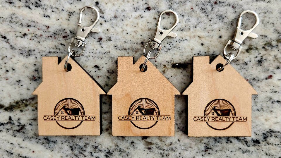 Realtor Logo Keychain || New Home Keychain || VRBO Keychain || AIR BNB Keychain || Bulk Keychains || Cabin Keychain || Short Term Rental