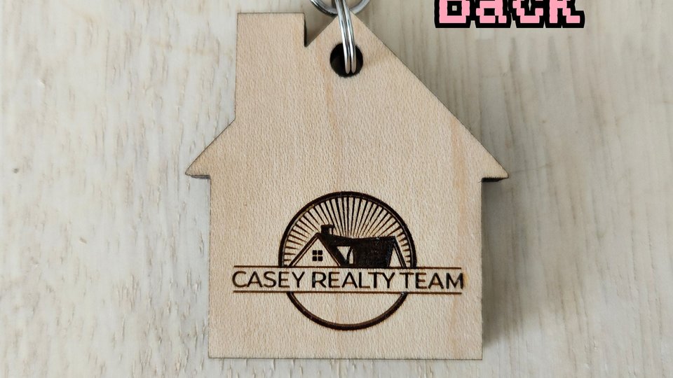 Realtor Logo Keychain || New Home Keychain || VRBO Keychain || AIR BNB Keychain || Bulk Keychains || Cabin Keychain || Short Term Rental