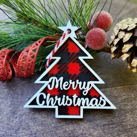Buffalo Check Ornaments, Buffalo Plaid Ornaments, Layered Christmas Ornaments, Checkered Ornament, Buffalo Plaid, Red and Black Buffalo