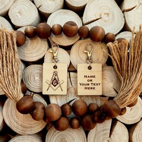 Custom Masonic Key Chain, Personalized Masonic Key Chain, Custom Engraved Keychain