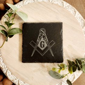 Masonic Coasters, Masonic Drink Coasters, Slate Coasters, Mason, Freemason