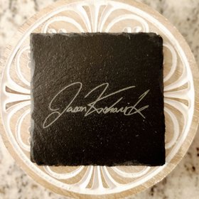 Custom Drink Coasters, Personalized Coasters, Custom Slate Coasters, Custom Stone Coasters, Signature Engraved Coasters