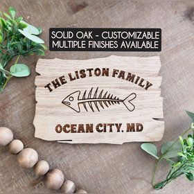 Live Edge Oak Sign - Custom Wood Sign