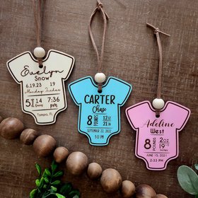 Birth Stats Ornament, Baby Stats Ornament, Customizable, Newborn Ornaments, Baby's First Christmas, Birth Stats, Baby Stats