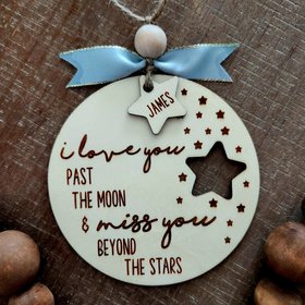 Memorial Ornament, Christmas Memorial Ornament, Personalized Memorial Ornament, Christmas In Heaven Ornament, I Miss You Ornament, Loss of