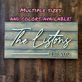 Personalized Name Sign, Wedding Signs, Last Name Sign, Established Sign, Just Married Sign, Pallet Sign, Farmhouse Sign, Anniversary Gift